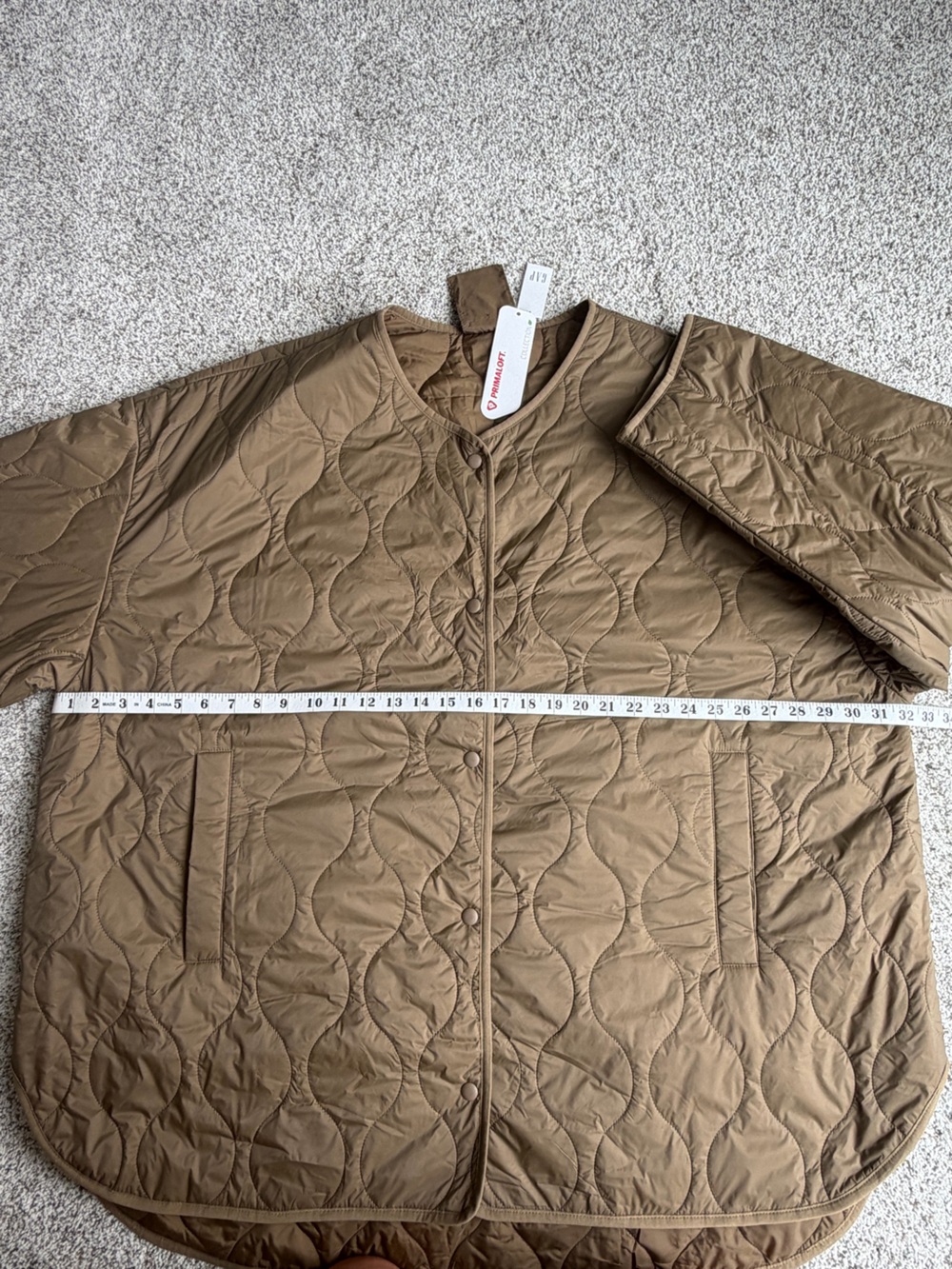 NWT Gap Primaloft Quilted Jacket XXL Tall Dried Moss Water Resistant Lightweight - Picture 8 of 10